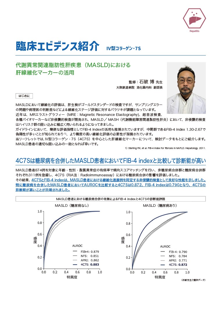 【臨床エビデンス】代謝異常関連脂肪性肝疾患（MASLD)における肝線維化マーカーの活用