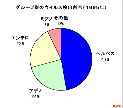 グループ別のウイルス検出割合(1995年)